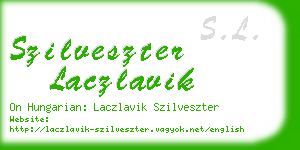 szilveszter laczlavik business card